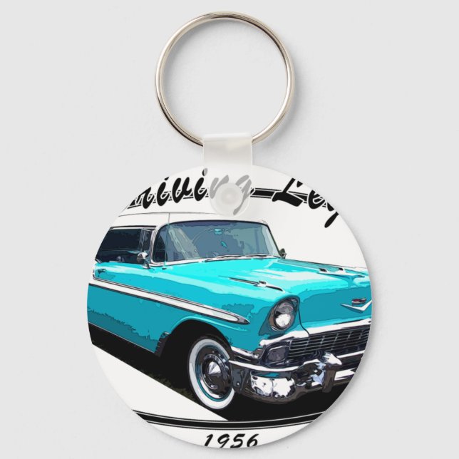 1956 BEL AIR BLUE KEY RING (Front)