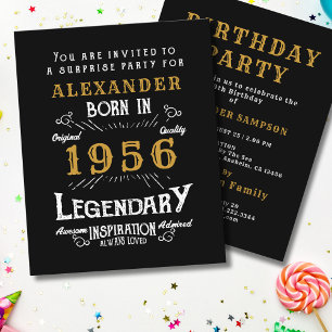 1956 Budget 70th Birthday Invitation Legend Flyer