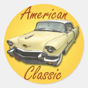 1956 Cadillac DeVille Classic Round Sticker