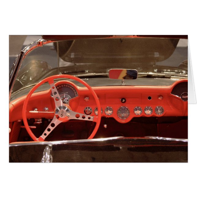 1956 Chevrolet Corvette Steering Wheel and Dash (Front Horizontal)