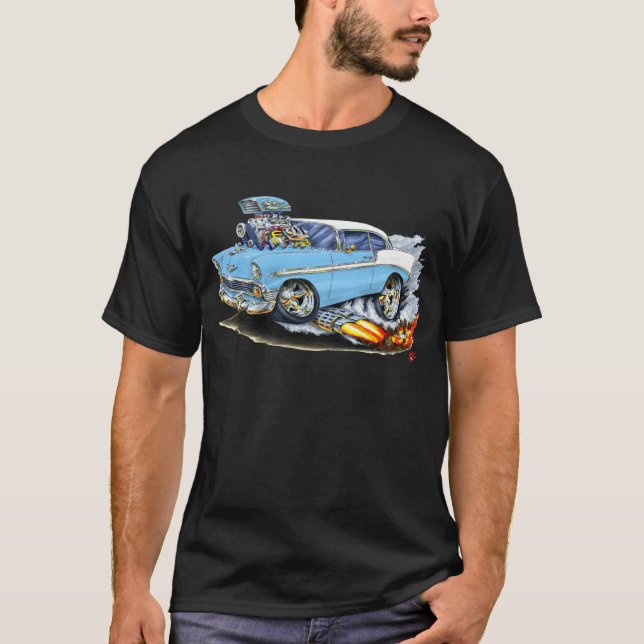 1956 Chevy 150-210 Lt Blue Car T-Shirt (Front)