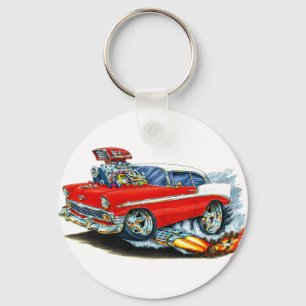1956 Chevy 150-210 Red Car Key Ring