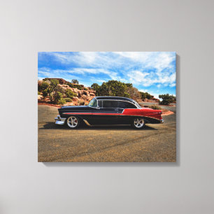 1956 chevy bel air street rod canvas print