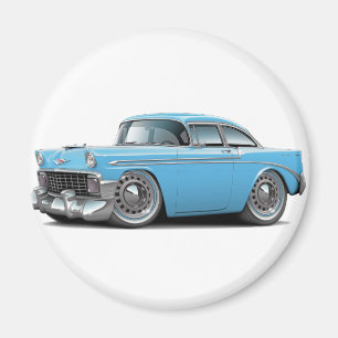 1956 Chevy Belair Lt Blue Car Magnet