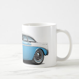 1956 Chevy Belair Lt Blue-White Car Coffee Mug