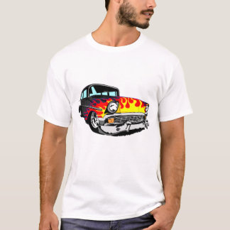 1956 Flamed Bel Air in Black T-Shirt
