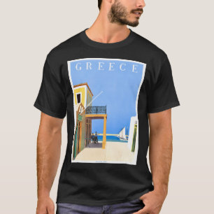 1956 Greece Island Of Hydra Travel Poster T-Shirt