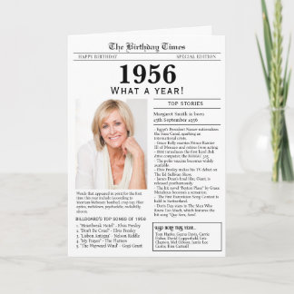 1956 Newspaper Birthday card