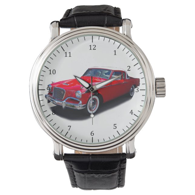 1956 red classic car watch (Front)