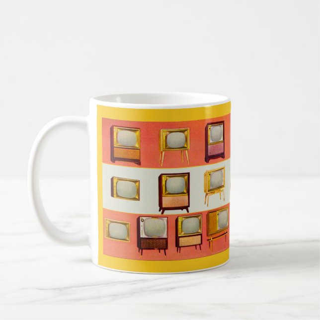 1956 television sets coffee mug (Left)