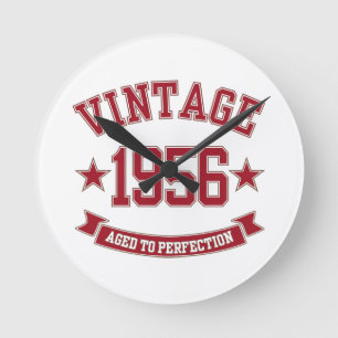1956 Vintage Aged to Perfection Round Clock