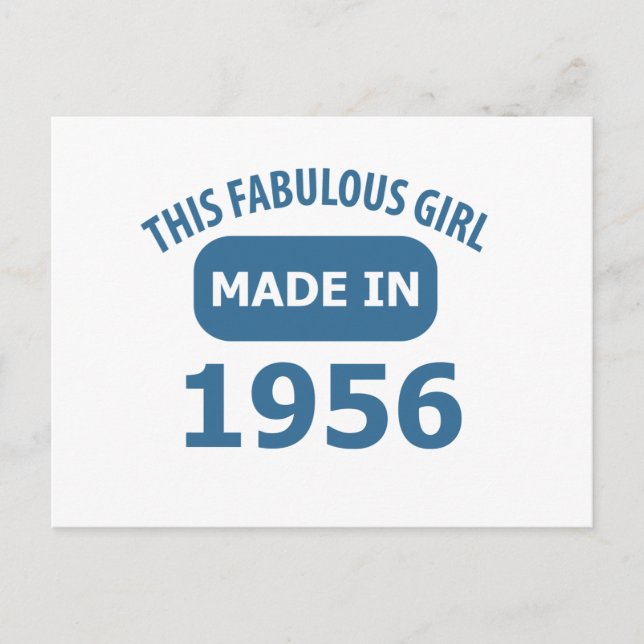 1956 year fabulous designs postcard (Front)