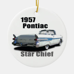 1957 & 1959 PONTIACS CERAMIC TREE DECORATION
