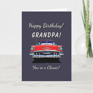 1957 57 Muscle Car Classic Car Birthday Card