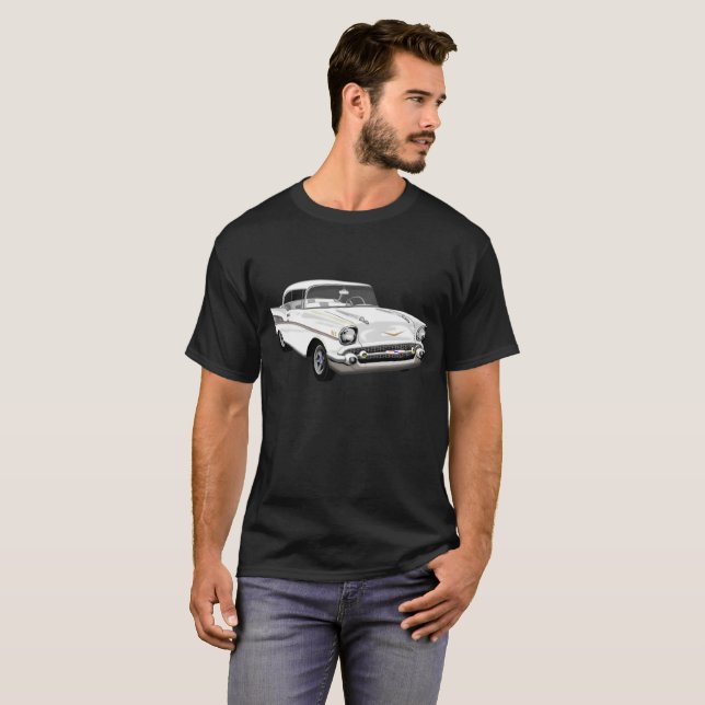 1957 Bel Air in White T-Shirt (Front Full)