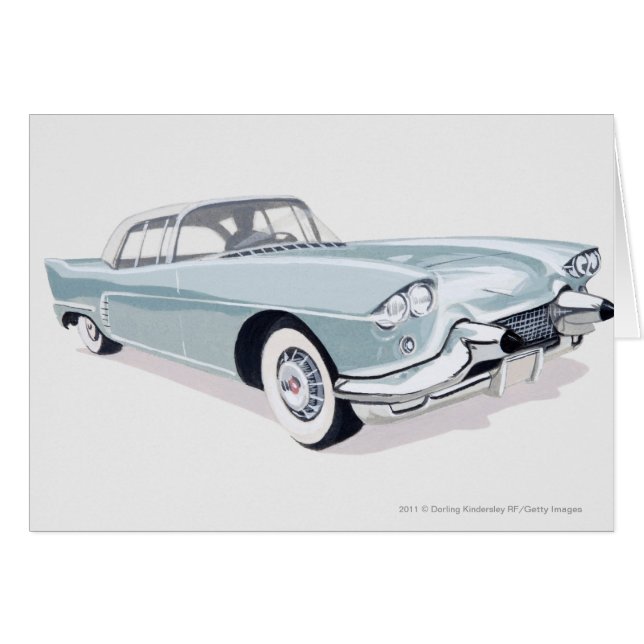 1957 Cadillac with silhouette of driver inside (Front Horizontal)