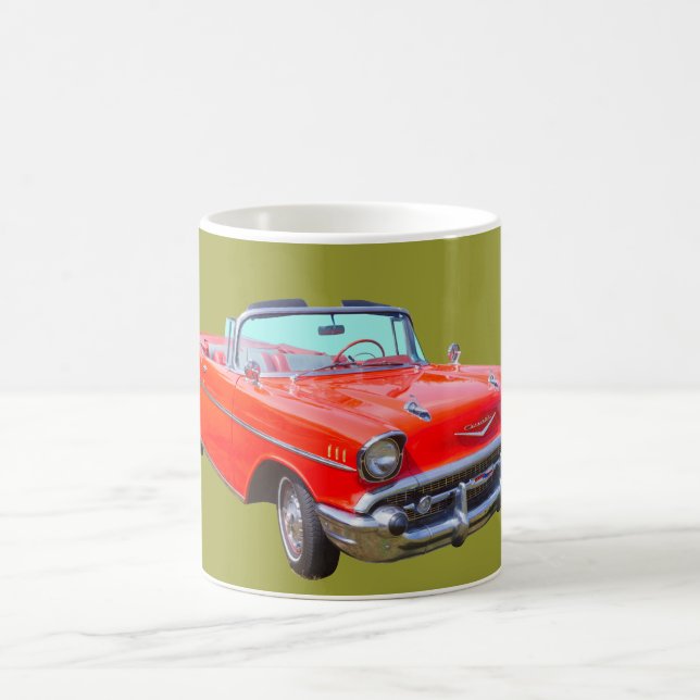 1957 Chevrolet Bel Air Convertible Antique Car Coffee Mug (Center)