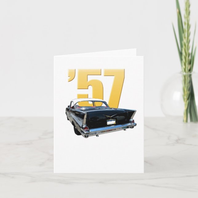 1957 Chevrolet Bel Aire Rear View note card (Front)