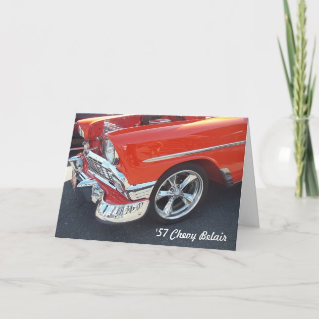 1957 Chevrolet Chevy Belair Greeting Card (Front)