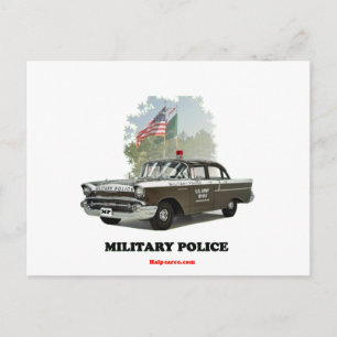 1957_ Chevrolet_Military_Police Postcard