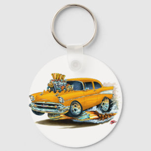 1957 Chevy 150-210 Orange Car Key Ring