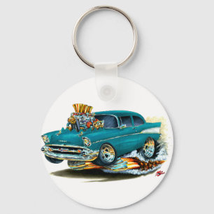 1957 Chevy 150-210 Teal Car Key Ring