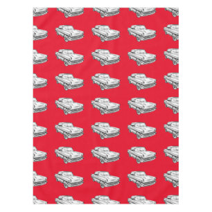 1957 Chevy Bel Air Classic Car Illustration Tablecloth