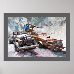 1957 Chevy Bel Air, Classic, junk Post Apocalypse Poster