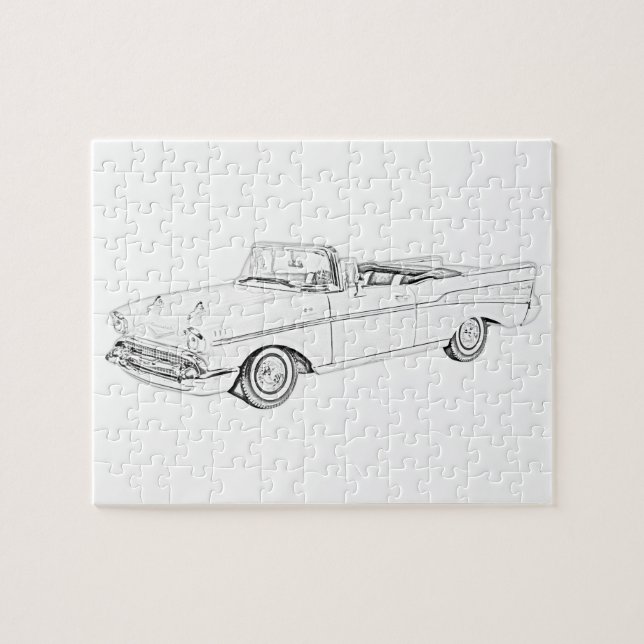 1957 Chevy Bel Air convertible Jigsaw Puzzle (Horizontal)