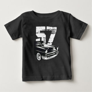 1957 Chevy Bel Air Front Side View Silhouette Baby T-Shirt