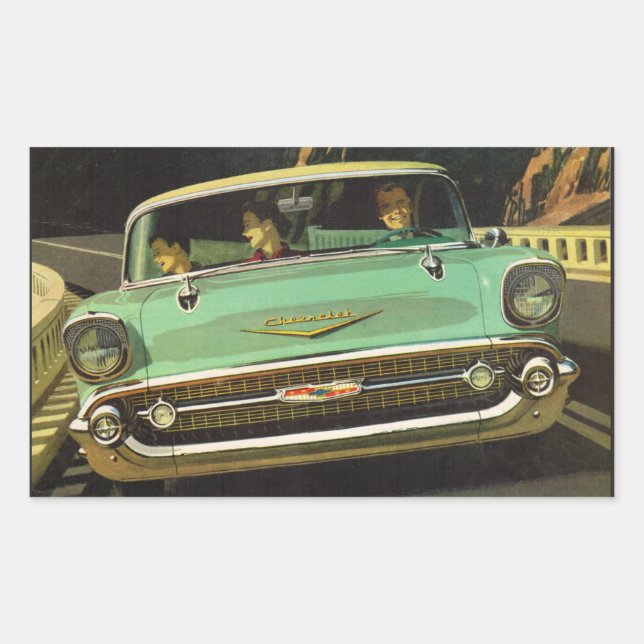 1957 Chevy Bel Air Rectangular Sticker (Front)