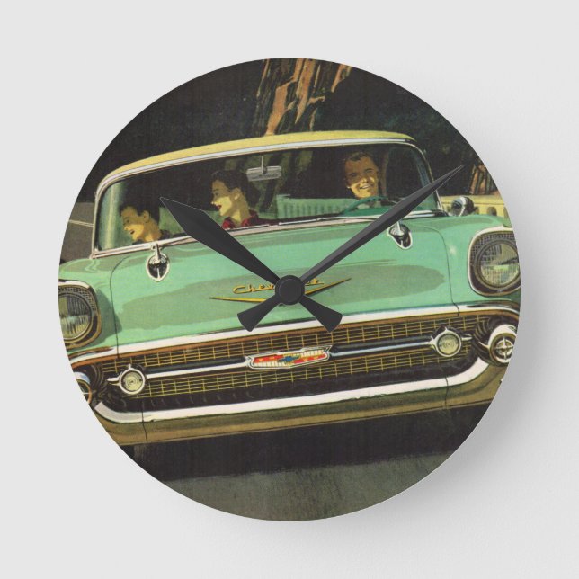 1957 Chevy Bel Air Round Clock (Front)