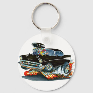 1957 Chevy Belair Black Car Key Ring