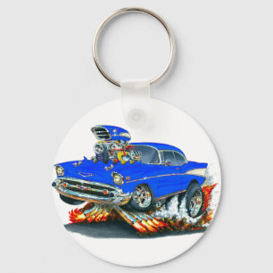 1957 Chevy Belair Blue Car Key Ring
