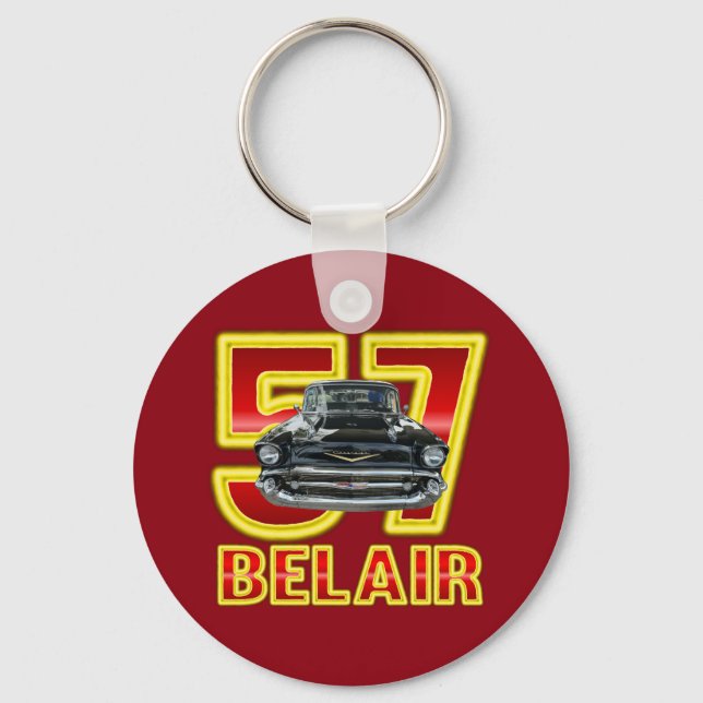 1957 Chevy Belair Keychain. Key Ring (Front)