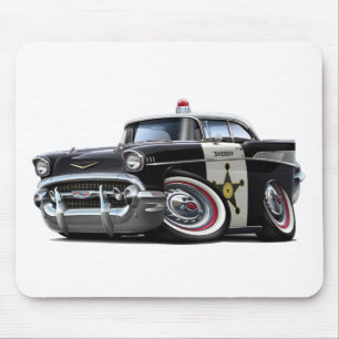 1957 Chevy Belair Police Car Mouse Pad