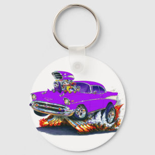 1957 Chevy Belair Purple Car Key Ring