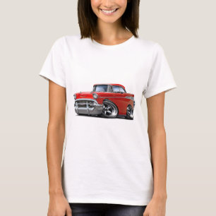 1957 Chevy Belair Red Hot Rod T-Shirt