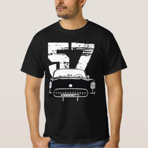 1957 Chevy Corvette with Year Silhouette T-Shirt