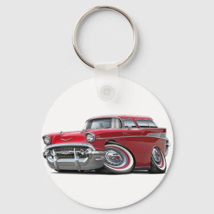 1957 Chevy Nomad Red Car Key Ring