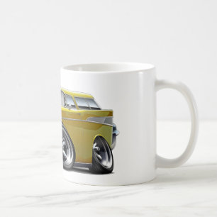1957 Chevy Nomad Yellow Hot Rod Coffee Mug