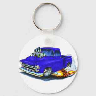 1957 Chevy Pickup Blue Key Ring