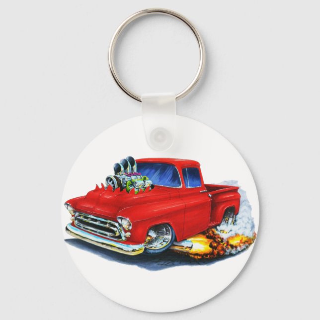 1957 Chevy Pickup Red Key Ring (Front)