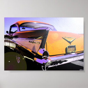 1957 Chevy "Sunny Days"Orange Poster