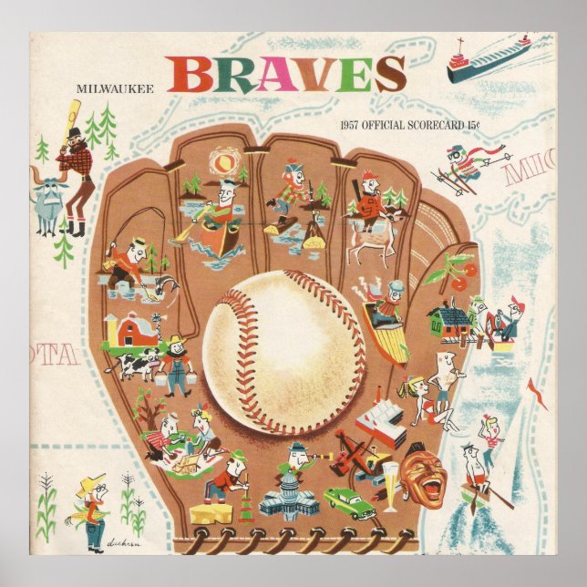 1957 Milwaukee Wisconsin Souvenir Poster (Front)