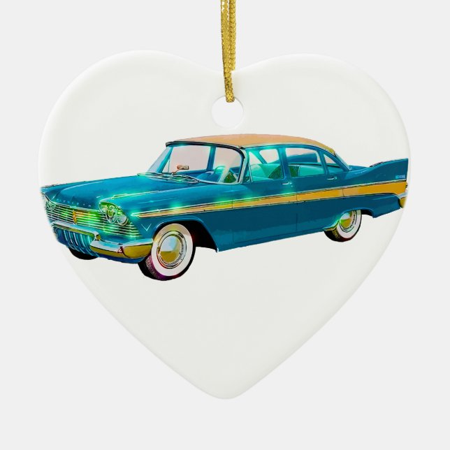 1957 Plymouth Belvedere Ceramic Ornament (Front)