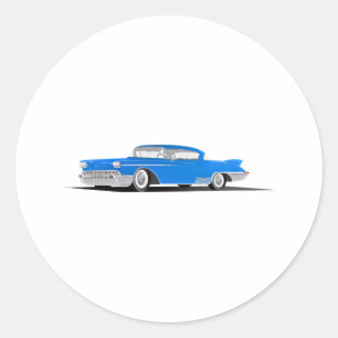 1958 Cadillac El Dorado Classic Round Sticker