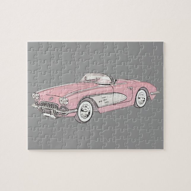 1958 Chevy Corvette Jigsaw Puzzle (Horizontal)