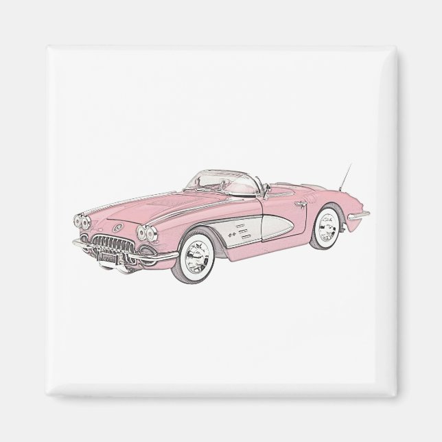 1958 Chevy Corvette Magnet (Front)