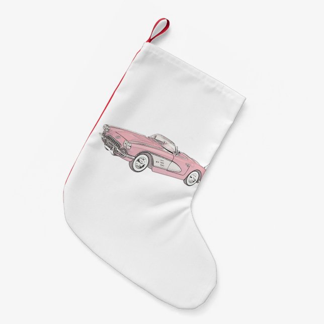 1958 Chevy Corvette Small Christmas Stocking (Front (Hanging))